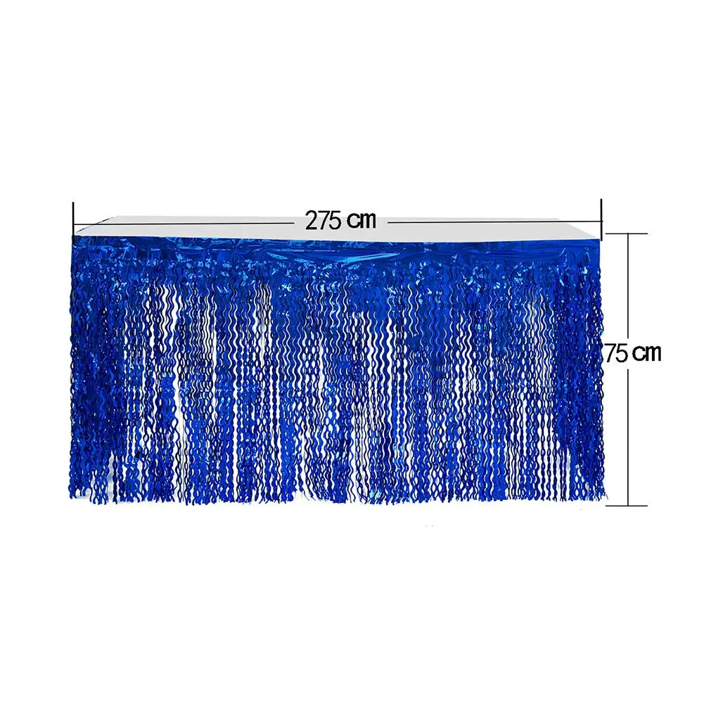 TPFOCUS Multicolor Glitter Spiral Tassel Curtains Bridal Shower Table Skirt for Wedding Birthday Baby Shower Party Decoration