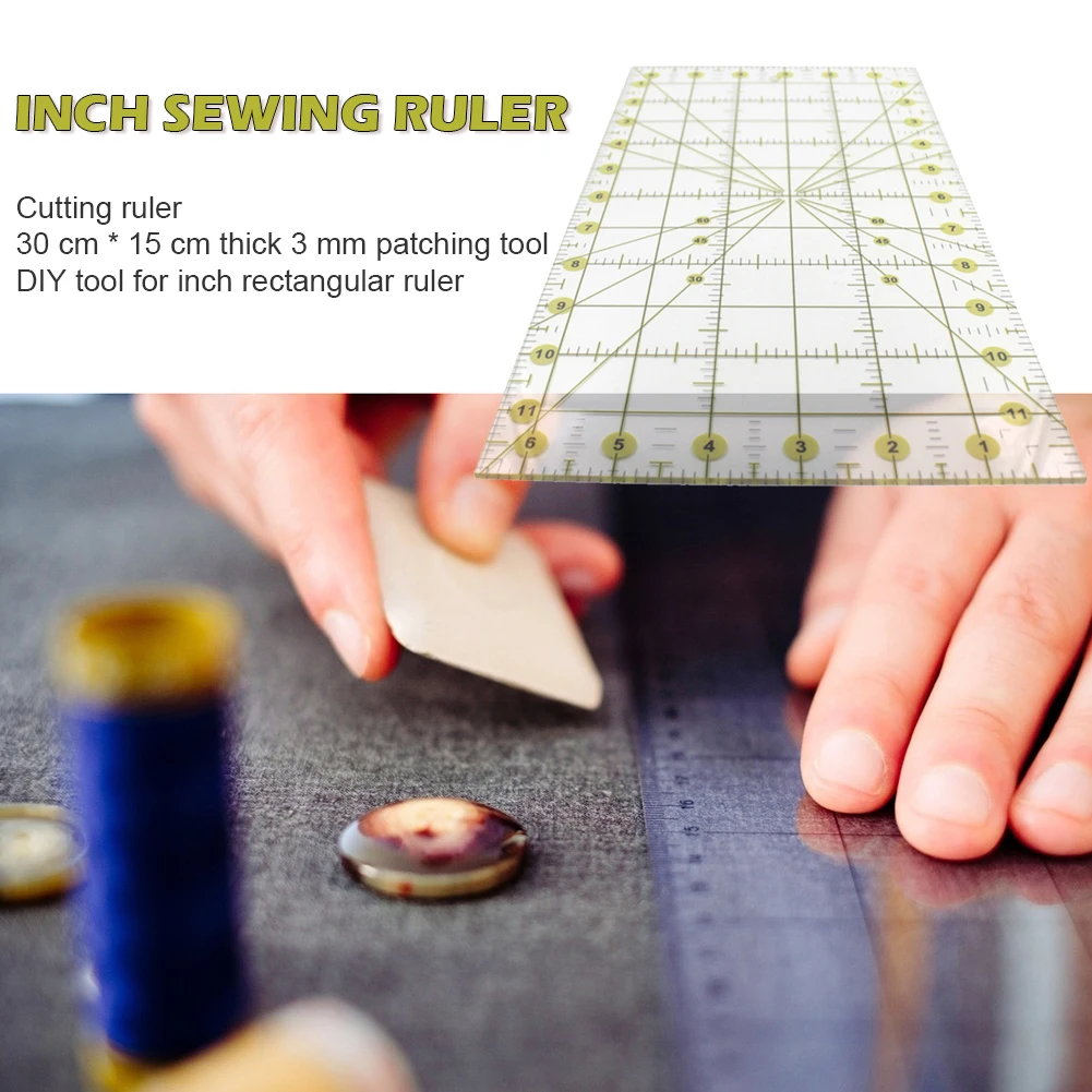 Индивидуальные прозрачный ножницы для шитья линейка в соответствии со вставками