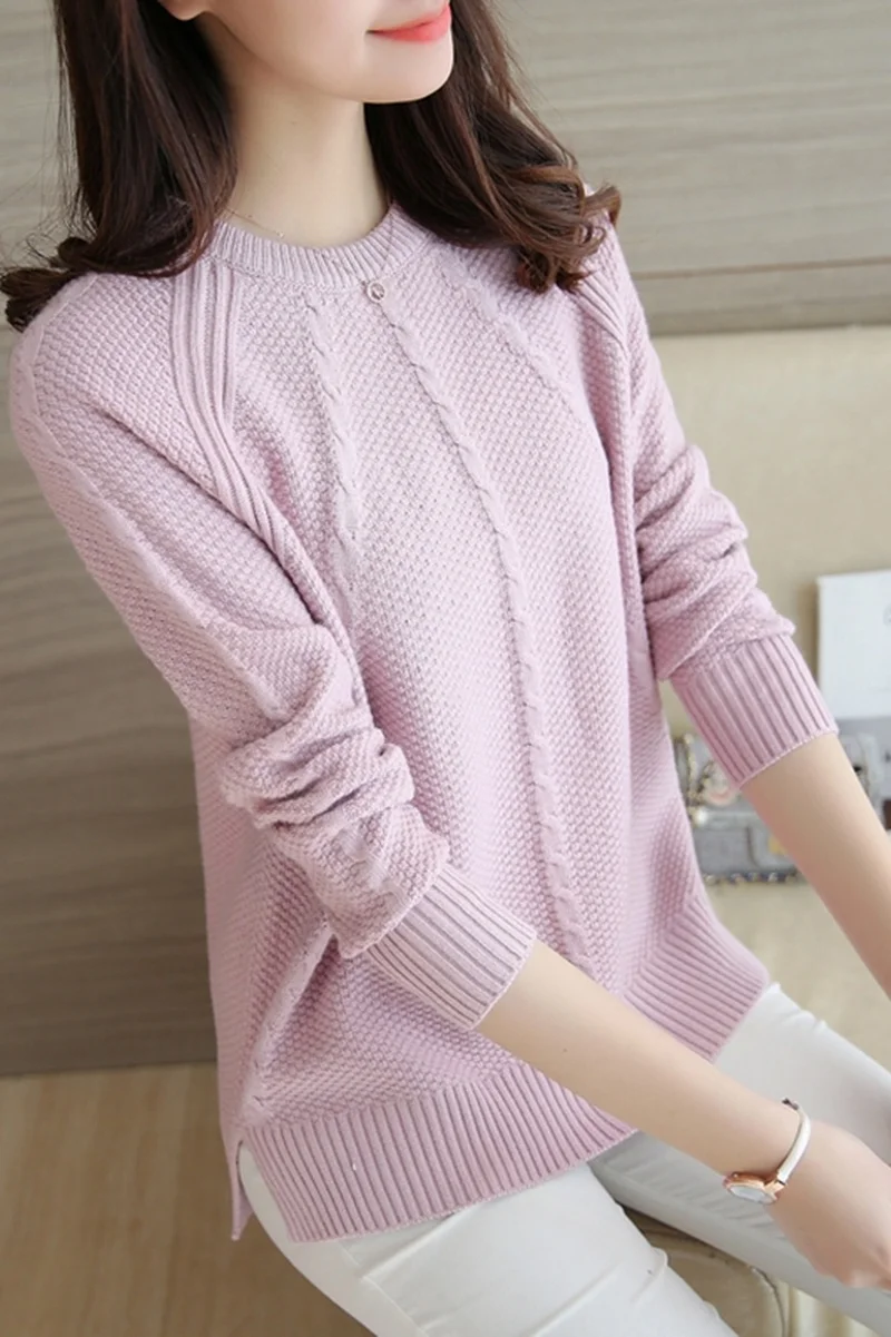 

Mazefeng 2020 Knitted Women O-neck Sweater Pullovers Ladies Spring Autumn Basic Female Sweaters Pullover Slim Fit Cheap Tops