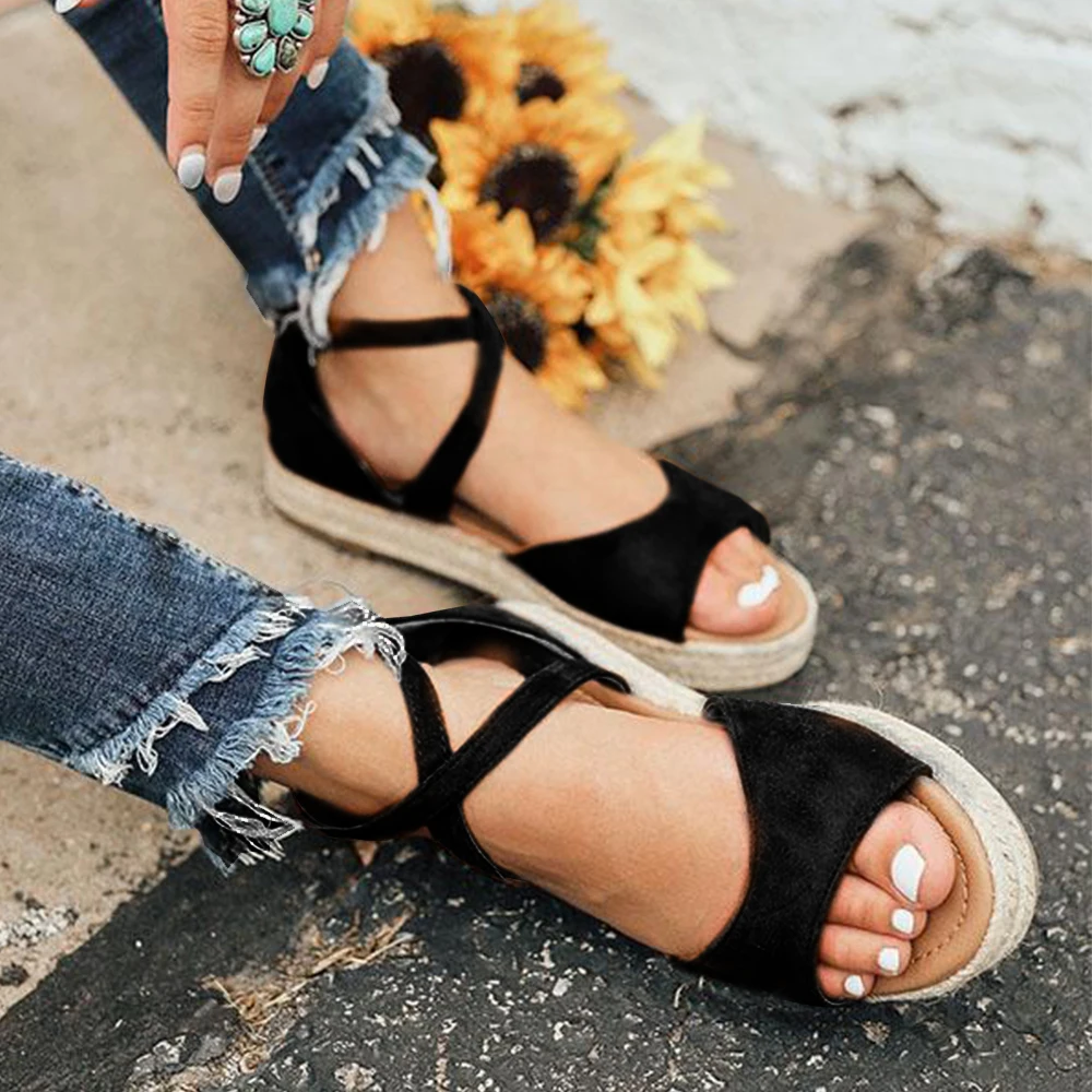 Летние женские сандалии Модные римские на молнии с открытым носком Повседневные