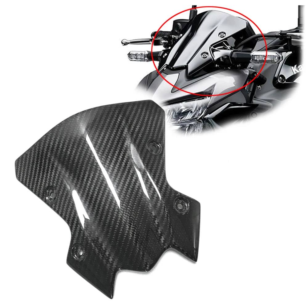 

Motorcycle 3K Carbon Fiber Front Windshield Front Fairing Windshield Motorcycle Accessoris for Kawasaki Z900 2020+