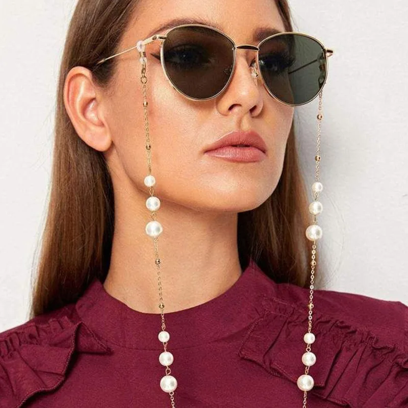 

Glasses Chain Holder For Women Simple pearl Lanyard Fashion Glasses Strap Sunglasses Cords Casual Glasses Accessories