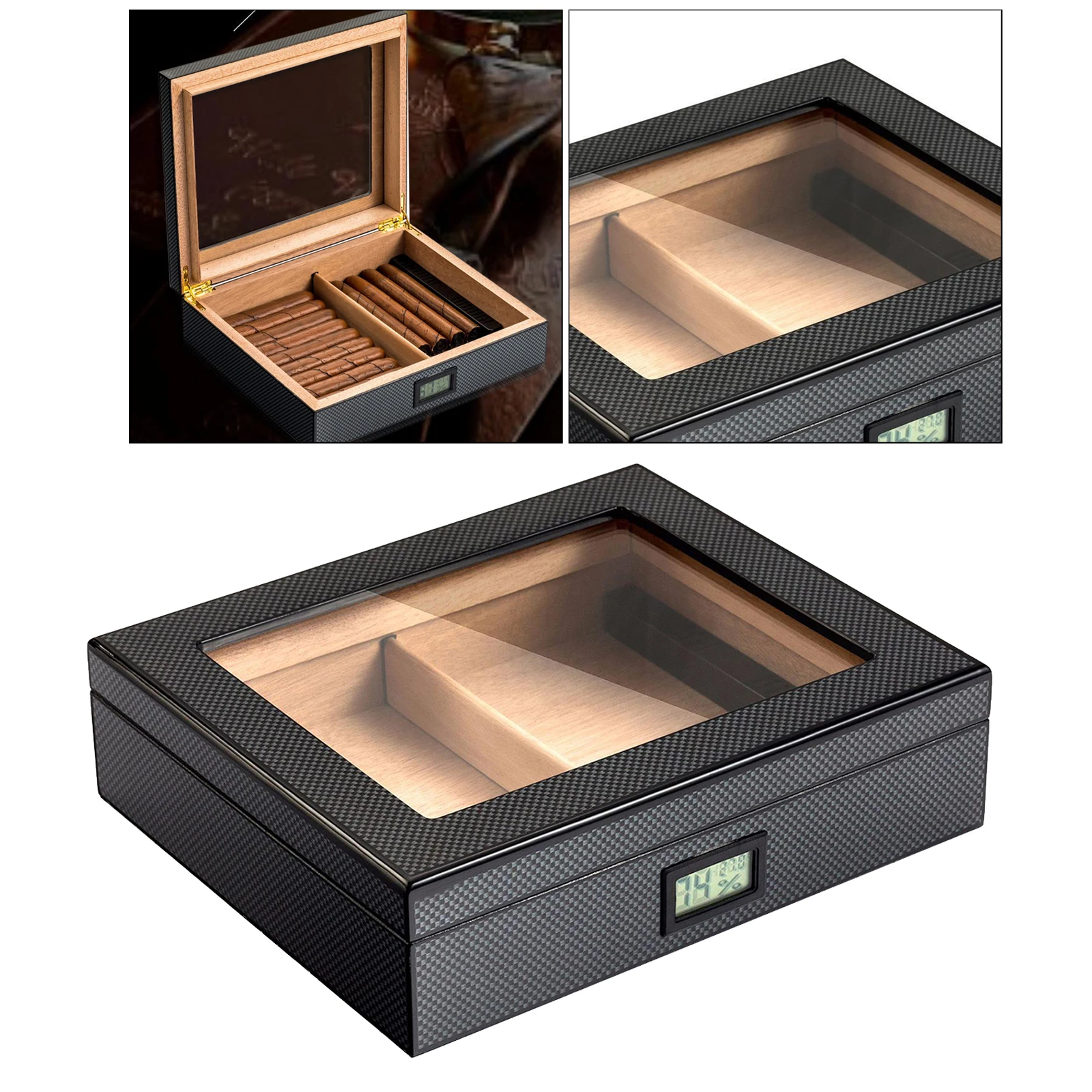 

Travel Cigar Humidor Cedar Sigars Cigarettes Storage Sleeve Gift