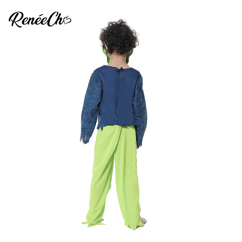 Детский костюм-монстр для мальчиков зеленая маска штаны Хэллоуин |