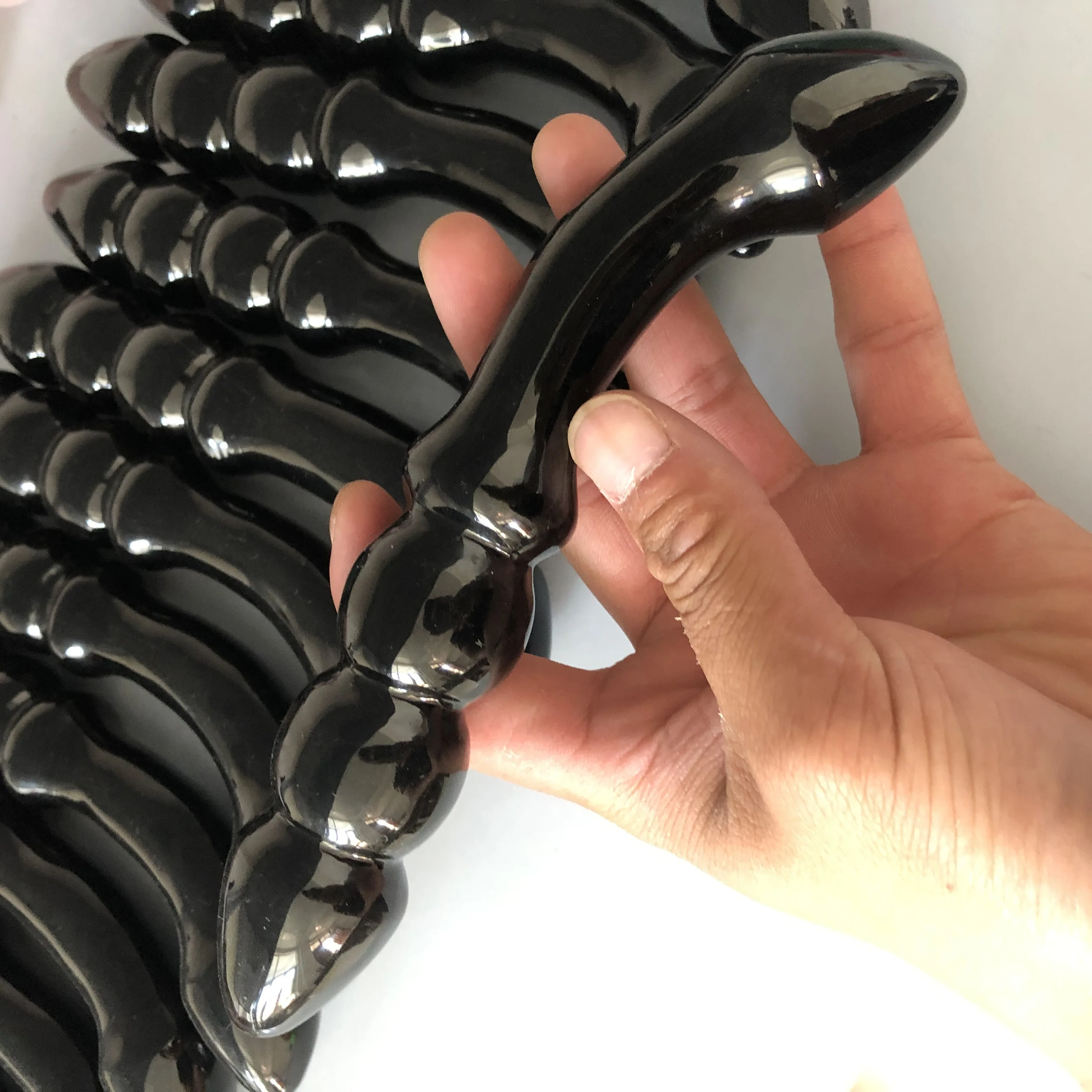 Comprar Varita De Cristal En Espiral Para Masaje, 1 Uds., Obsidiana Natural, Cristal Tallado A Mano, Gema De Cristal, Yoni, Varita De Curación