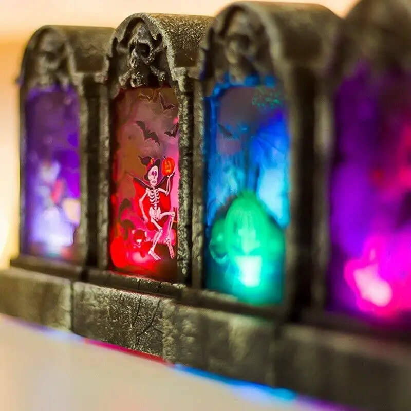 Хэллоуин надгробие фонарь светодиодный светильник праздничное украшение