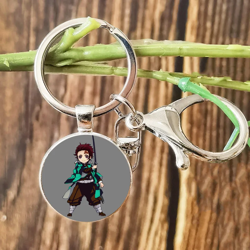 Брелок для ключей с фигуркой рассекающего демонов кольцо подвеской в виде катаны