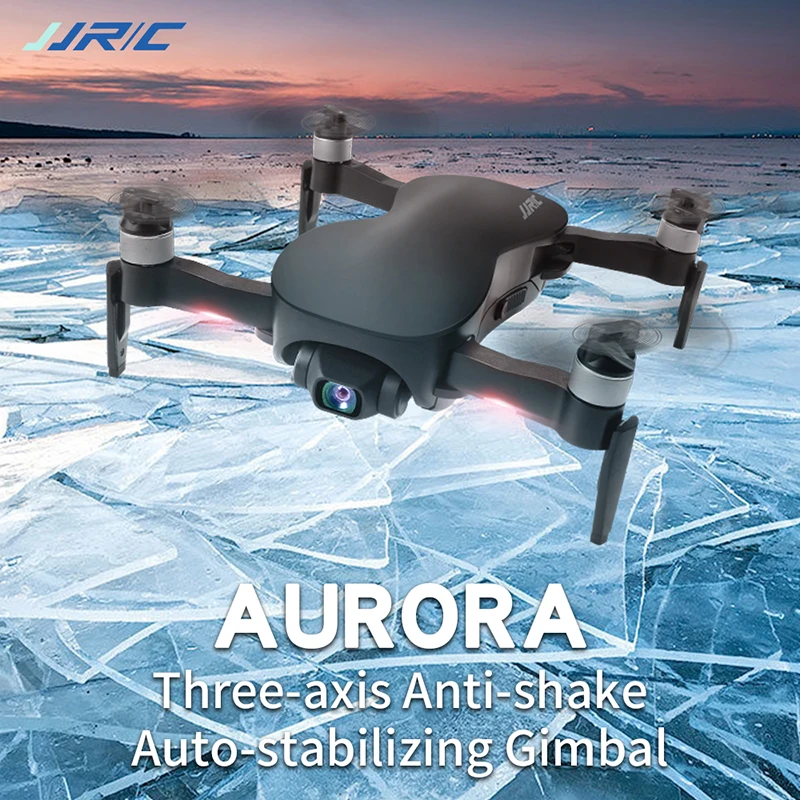 Квадрокоптер JJRC X12 складной с 3 осевым стабилизатором GPS Wi Fi FPV 1080P 4K HD