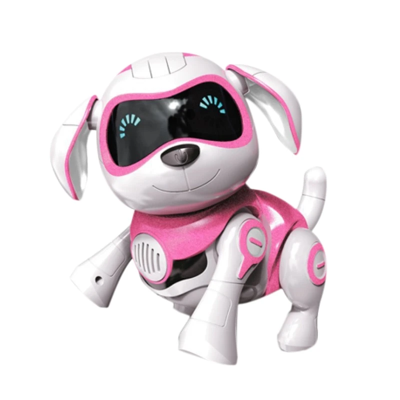 Pink Робот собака электронные игрушечные зверушки беспроводной Робот щенок смарт-датчик будет ходить говорящая Удаленная собака Робот игрушка для домашних животных для детей мальчиков и девочек - Цвет: Pink