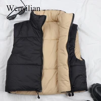 cropped vests for women winter coat warm vest down jacket female sleeveless parkas short waistcoat down coat gilet femme