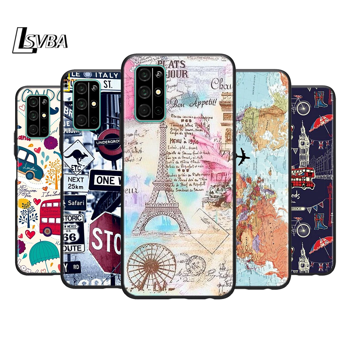 

Silicone Cover World Map Travel Just Go For Honor 9 9X Lite 9S 9A 9C 8 8A Prime 8X MAX 20 30 7A 7C Pro Plus Phone Case