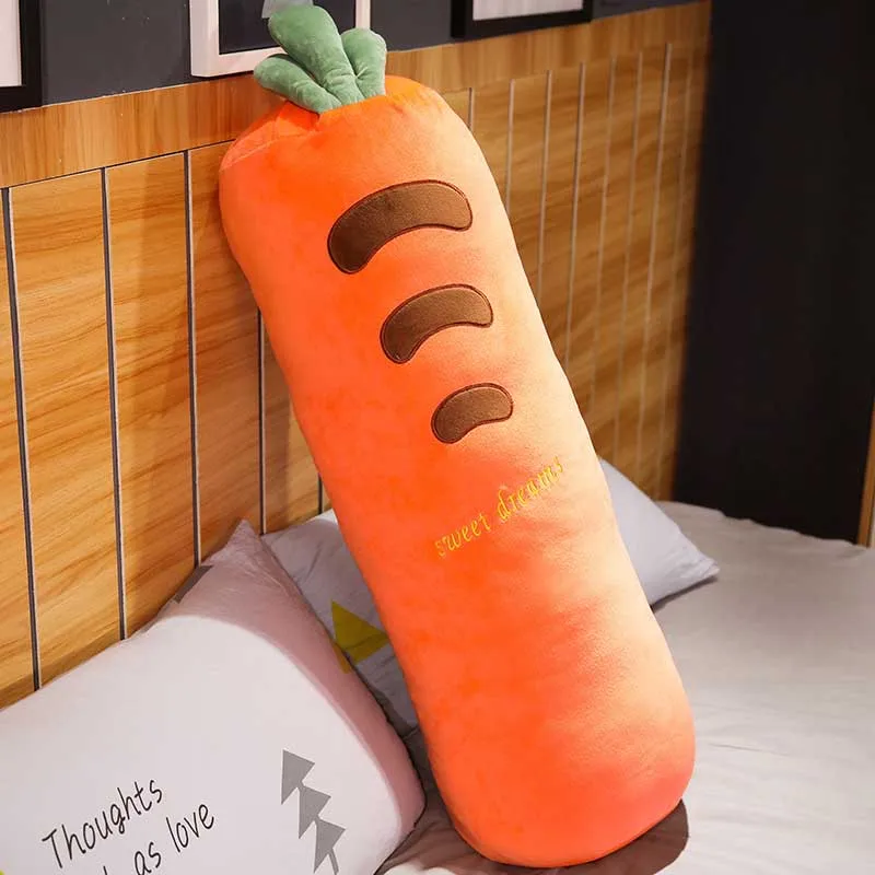 carrot Домашняя длинная подушка для глубокого сна с плюшевой подушкой - Цвет: carrot