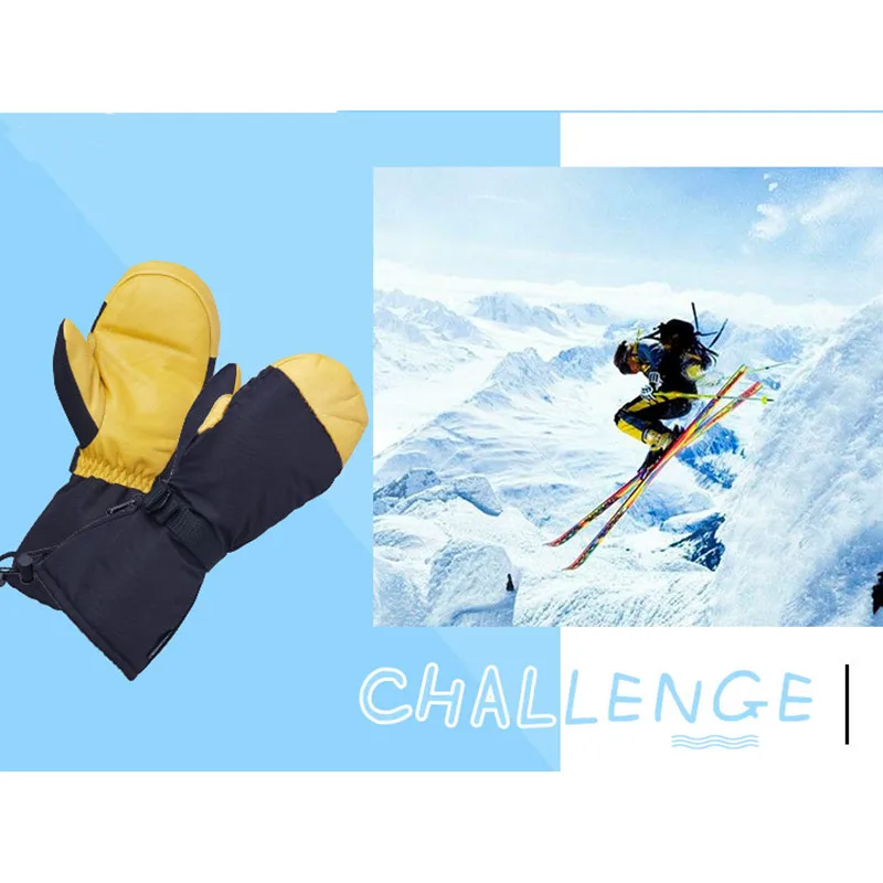 Ladies Ski Gloves Full Finger Friends Meeting Winter Skiing Resort Snowmobile Sports Riding Windproof Waterproof Warm Glove Men | Спорт и