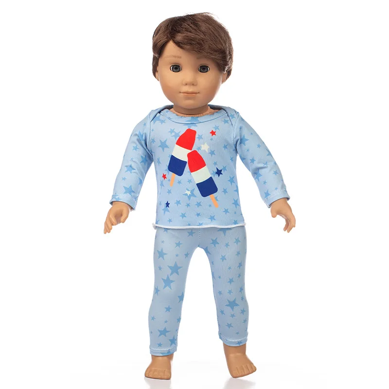 

Born New Baby Fit 17 inch 43cm Doll Clothes Doll American Boys' Ice Cream Suit Dog Accessories For Baby Birthday Gift