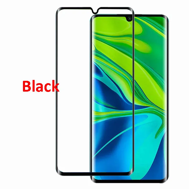 Закаленное стекло для Xiaomi mi Note 10 PLUS Защитная пленка для экрана note10 note10plus 10plus защитная пленка mi note10 armored glas 10 - Цвет: Black