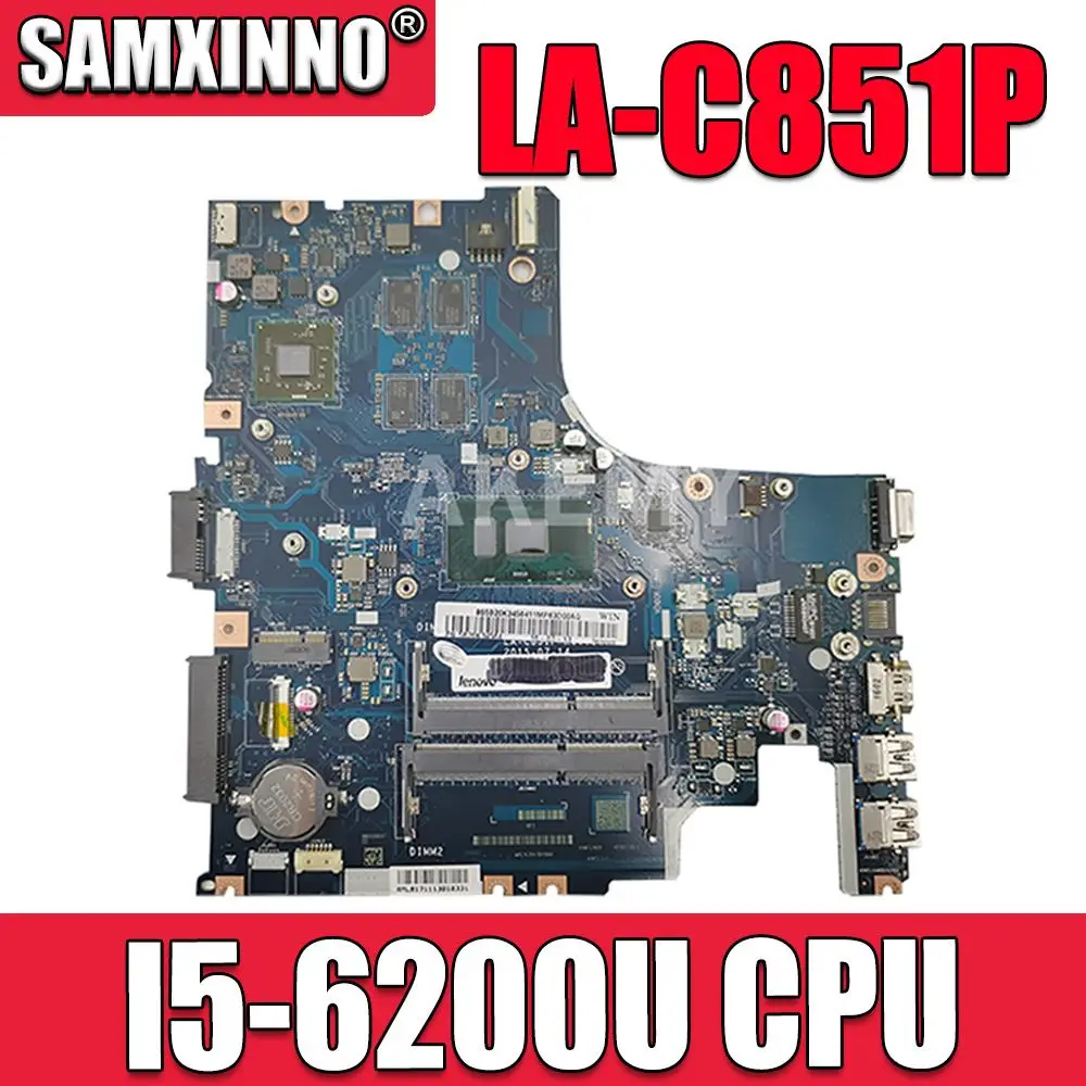 

SAMXINNO LA-C851P For lenovo ideapad 500-15ISK motherboard Mainboard with CPU I5-6200U SR2EY GPU 2GB DDR3 100% Fully Tested