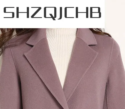 

SHZQ Woolen Coat 100% Women Long Slim Overcoat Jacket Winter Warm Casaco Feminino Single Button Female Abrigos Mujer CJ320