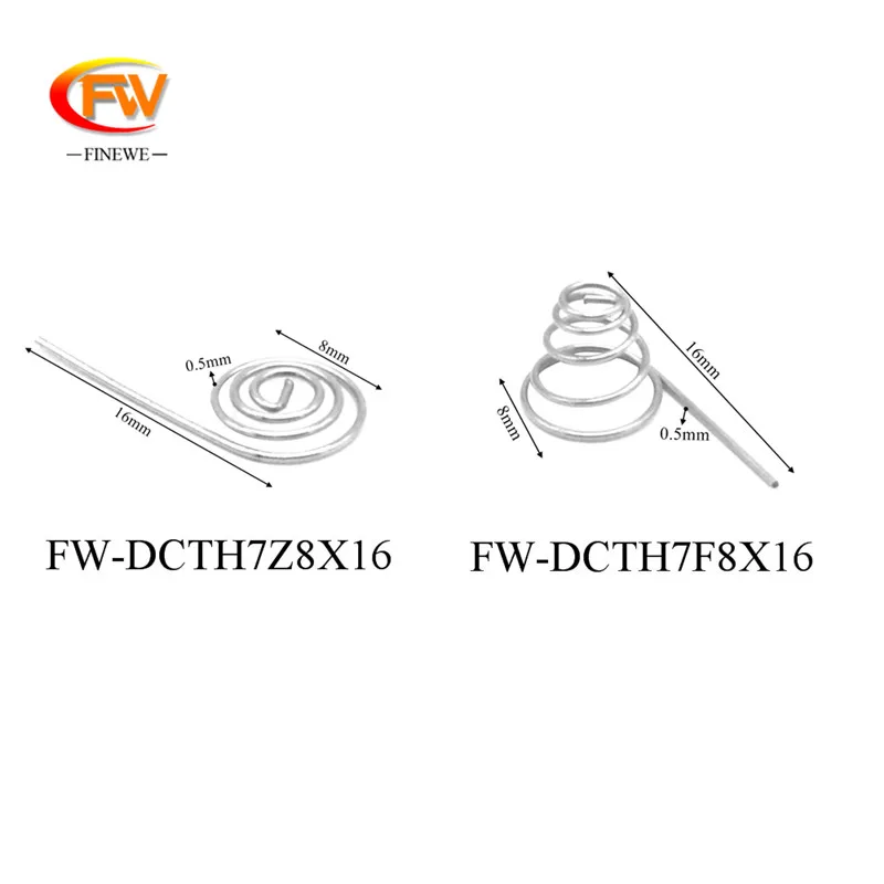 Пружинный положительный и отрицательный контакт батарейного отсека пара/лот AAA 8x16 мм
