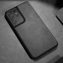 Alcantara Phone Case for Samsung Galaxy S21 Ultra S20 FE S10 Plus Note 20 5G Note 10 Lite Z flip Fold 3 Artificial Leather Case