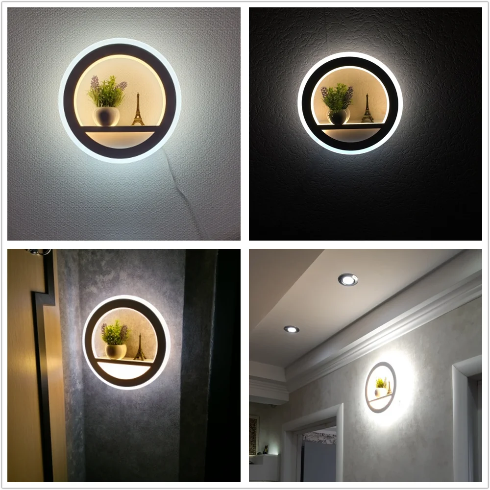 LED Wall Lamp Dimmable 2.4G Remote Control Modern Bedroom Living Room Decoration Lighting Light With Flower And Tower 29W | Лампы и