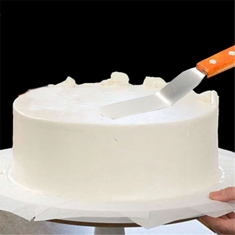 

L Shape Curved Cake Icing Spatula Wooden Handle Stainless Steel Cake Cream Scraper kitchen cocina accesorio cozinha accessories