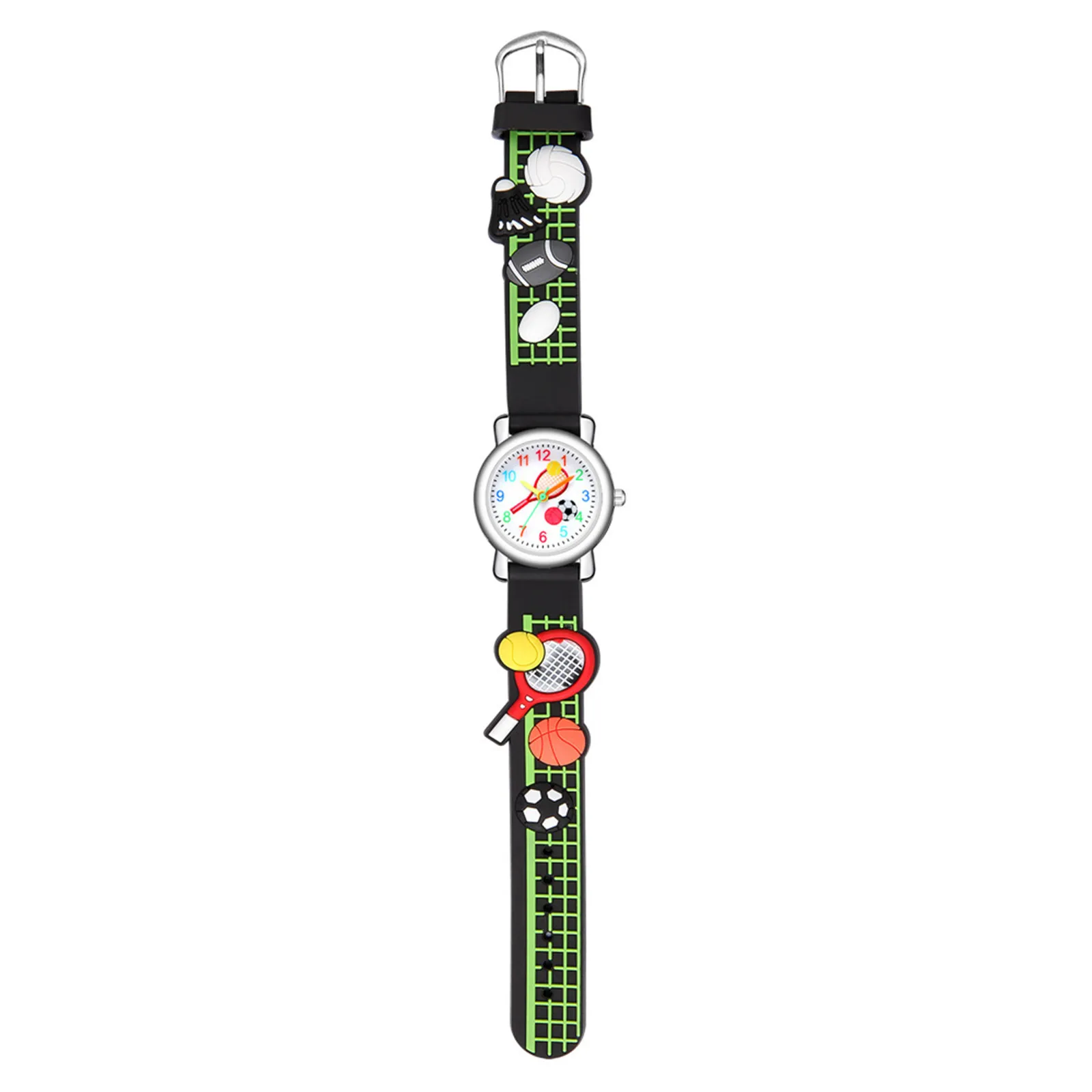 

Ladies Watches Concise Diverse Fashion Color Women Watch Cartoons buckle Dazzling Child Mesh Belt Watch Rubber watch