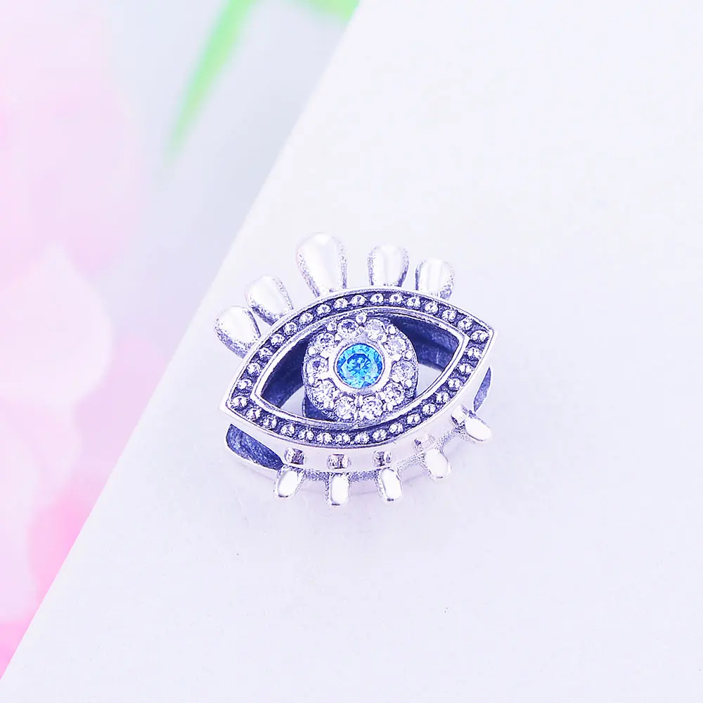 Бусина Шарм глаза из серебра 2018 пробы для браслета|Бусины| |