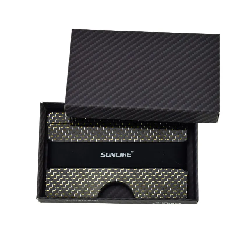 

Men's Carbon Fiber Wallet Lightweight Portable Card Holder RFID Credit Anti-Theft Brush