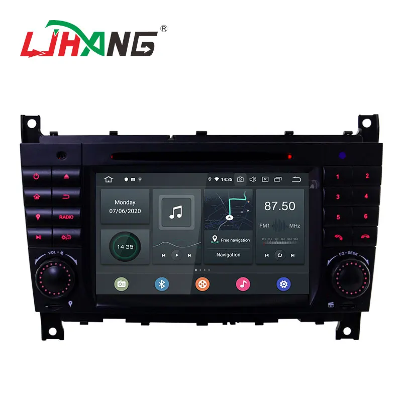 LJHANG Android 10 Автомобильный мультимедийный плеер для Mercedes Benz W203 CLK200 CLK22 C180 GPS