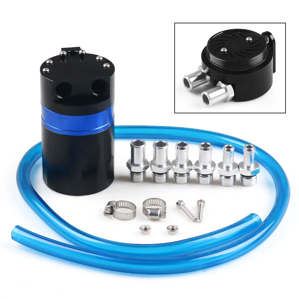 Универсальный гоночный алюминиевый резервуар для масла с 6 фитингами