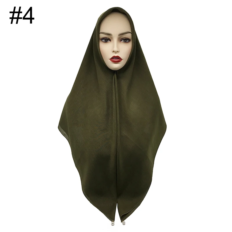 1PC NEW Crystal chain edge shawls Square pashmina Muslim headscarf Women popular muffler Solid scarf New bandana Islamic hijab |