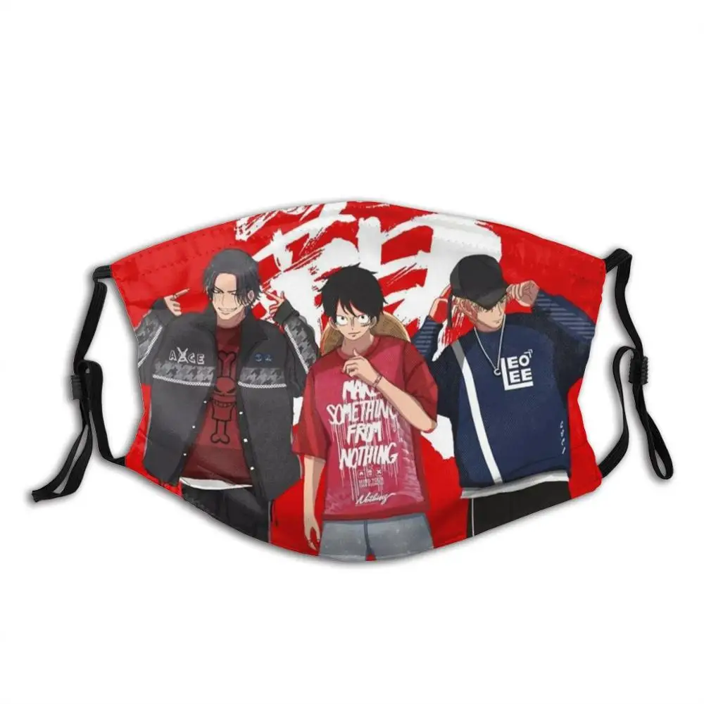 

Маска для лица Ace Luffy Sabo One Piece с фильтром One Piece Anime One Piece Fashion Anime манга Monkey D Luffy Mugiwara