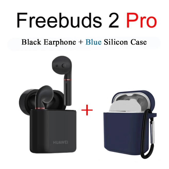 2 Pro-blk n blu case Huawei Freebuds 2 Pro Freebuds 2 беспроводные наушники Bluetooth с микрофоном Музыка сенсорный водонепроницаемый гарнитура двойной кран управление - Цвет: 2 Pro-blk n blu case
