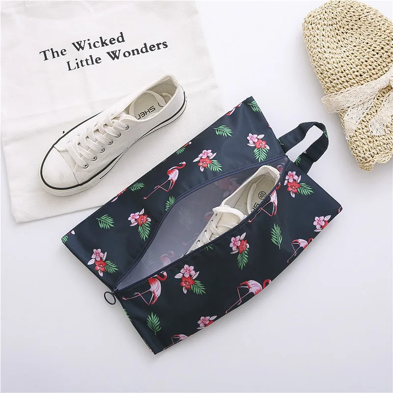 Портативная Водонепроницаемая дорожная сумка для обуви нейлоновая хранения