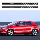 Автомобильный спортивный Стайлинг Дверь боковая юбка полосы наклейка для Opel OPC Astra J H G Insignia Corsa D B E Mokka Vectra B автомобильные аксессуары