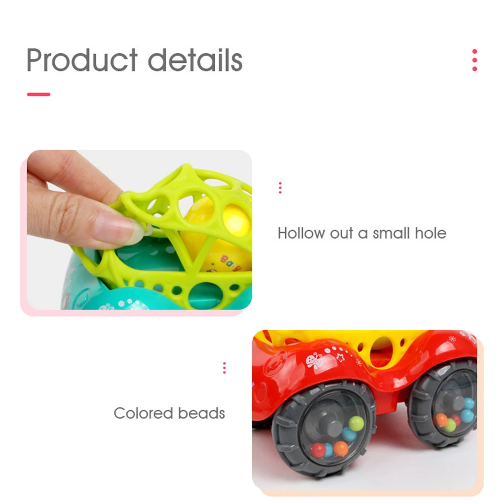 1 мультяшная мягкая пластиковая погремушка тележка игрушечный автомобиль с