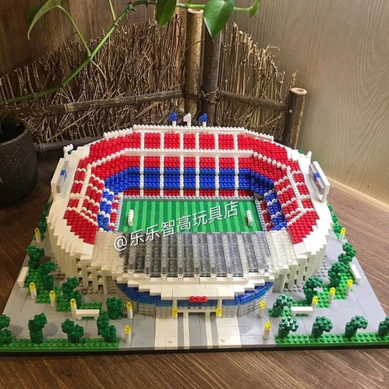 Здание звезда Испания Barcelona Football Club &quotCamp Nou 3D модель Алмаз строительные блоки