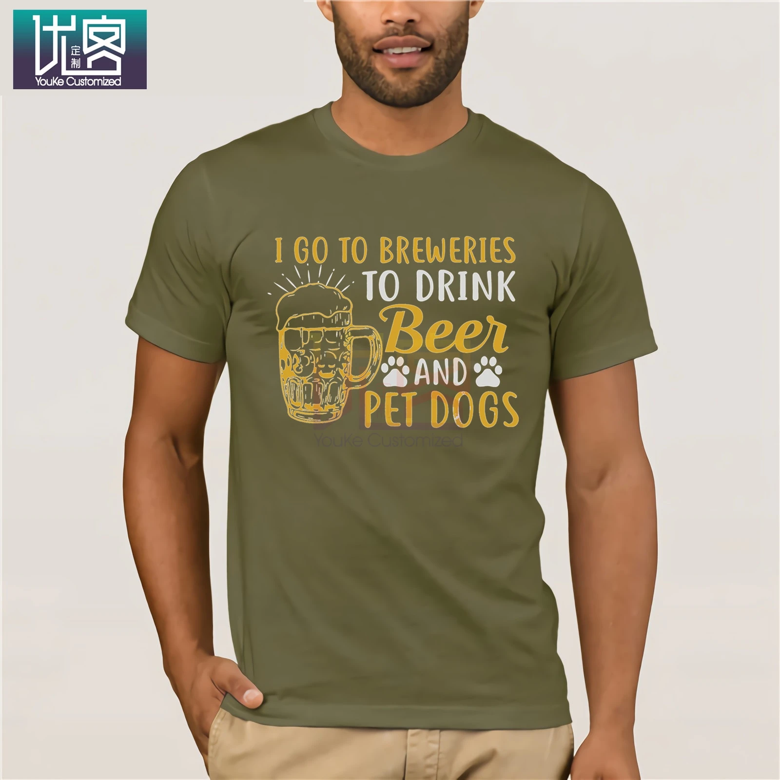 Футболка для собак I go to Breweries Drink Beer and Pet футболка парней хлопковая с длинными