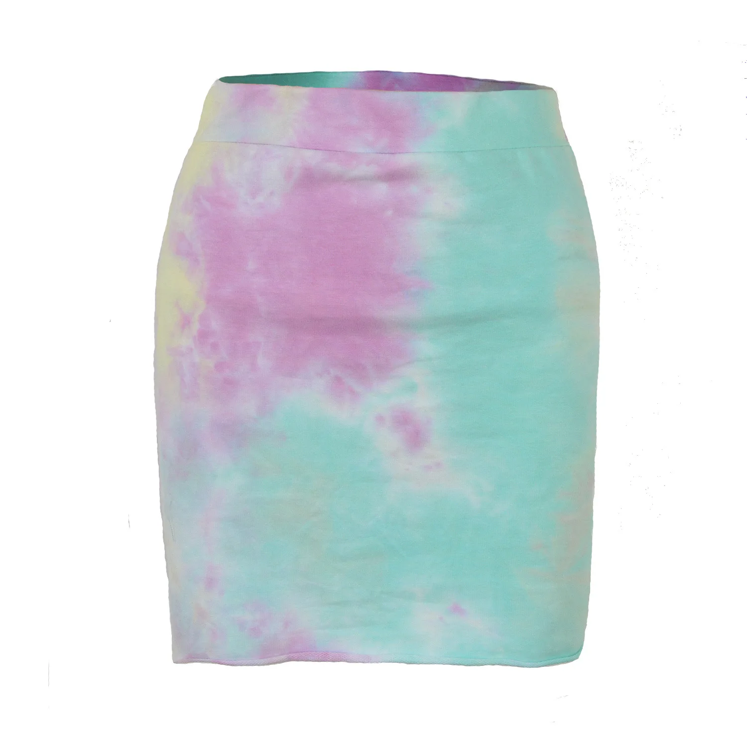 Sexy Women Tie Dyed Print Skirt Summer High Waist Mini Short Bodycon Femme Slim Package Hip Kpop Style L0155 | Женская одежда