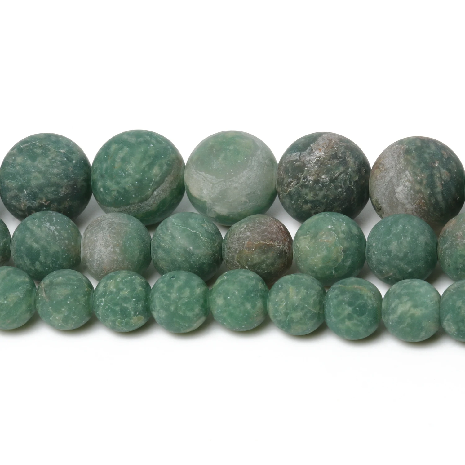 

Matte African Turquoises Green Natural Stone Sea Sediment Jaspers Bead Round Loose Beads For Jewelry Making DIY Woman Bracelet