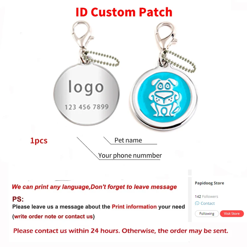 Нейлоновая настраиваемая удостоверения личности прочный поводок для собак