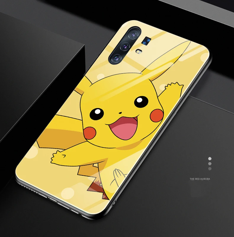 Забавный Милый Карманный чехол с изображением эльфа Пикачу из закаленного