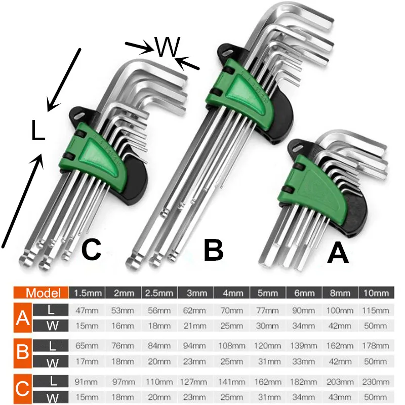 9 шт. шестигранный ключ Torque гаечный комплект для ремонта велосипеда ручной