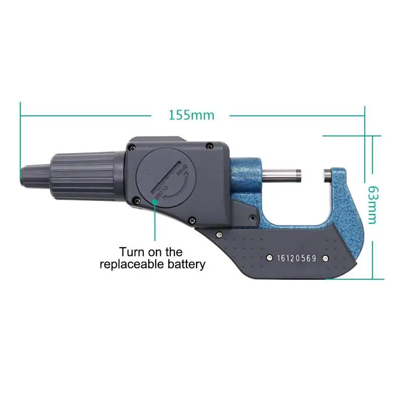 

Hot Selling 0-25Mm Digital Micron Outside Electronic Gauge 0.001Mm Micrometer Measuring Micrometer Digital Tools N2J7