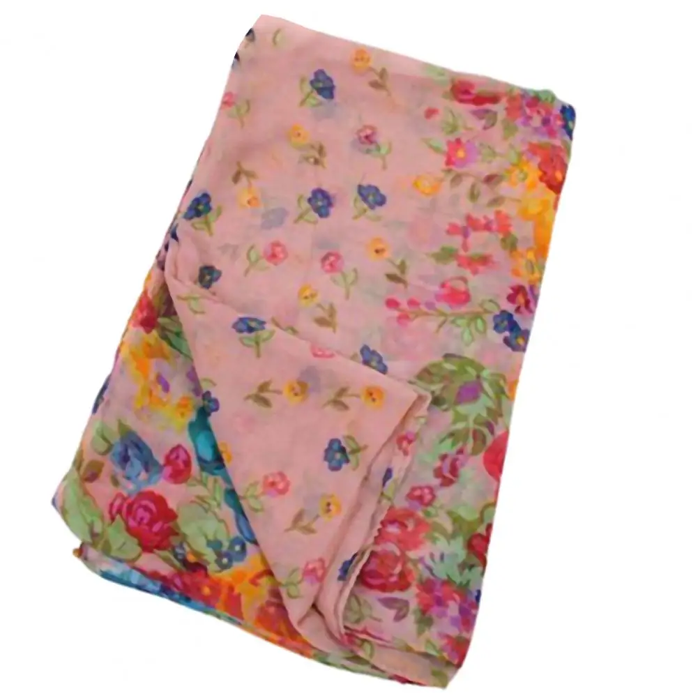 Женский шарф стильные легкие шарфы из вуали с цветочным принтом женская модная