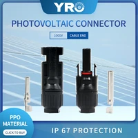 1 pairs 1000v of solar connector solar solar plug cable connectors male and female for solar panels and photovoltaic systems