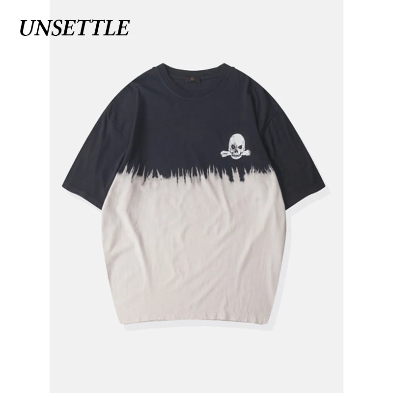 UNSETTLE 2020SS Harajuku Мужская/Женская Мужская футболка с рисунком черепа уличная одежда
