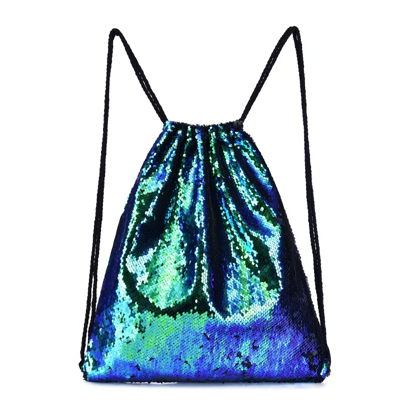Рюкзак на шнурке с блестками модный спортивный рюкзак женская уличная школьная