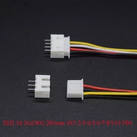 10 setslot jst xh xh2 54 2 54mm pitch 2345678910 p pin connector plug wire cable 26awg length male female plug socket