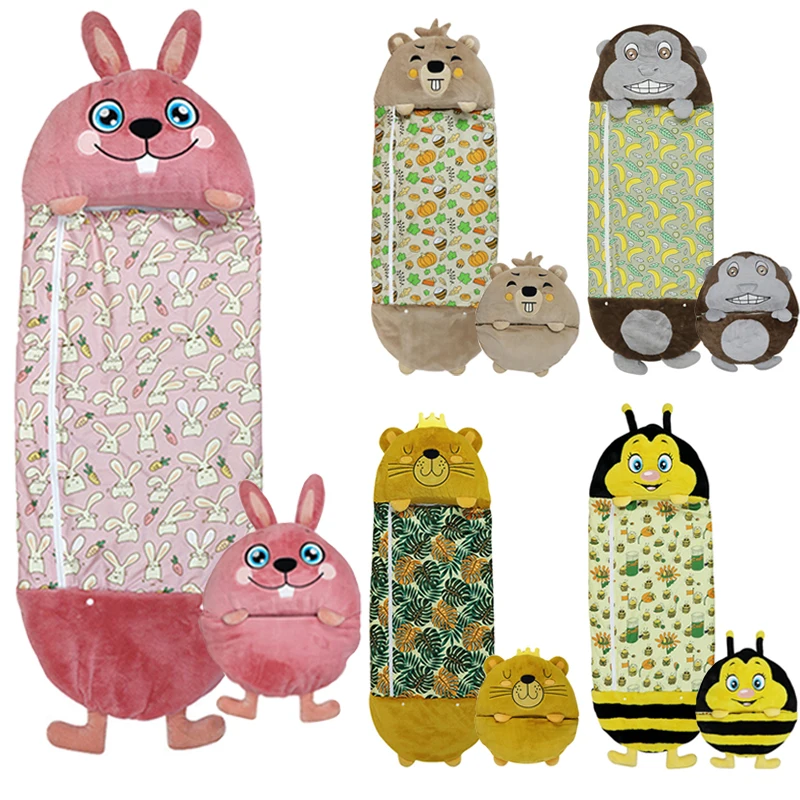 

Cartoon Animal Sleeping Bag Christmas Pajamas For Kids Fluffy Blanket Stuffed Doll Baby Warm Soft Pajamas Unicorn Sleepsacks
